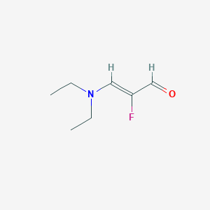 molecular formula C7H12FNO B3419253 (2Z)-3-(diethylamino)-2-fluoroprop-2-enal CAS No. 139680-79-8