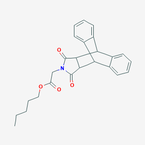 molecular formula C25H25NO4 B341926 Pentyl (16,18-dioxo-17-azapentacyclo[6.6.5.0~2,7~.0~9,14~.0~15,19~]nonadeca-2,4,6,9,11,13-hexaen-17-yl)acetate 