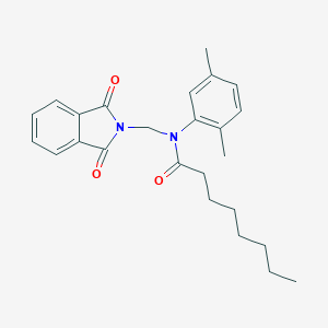 molecular formula C25H30N2O3 B341927 N-(2,5-dimethylphenyl)-N-[(1,3-dioxo-1,3-dihydro-2H-isoindol-2-yl)methyl]octanamide 