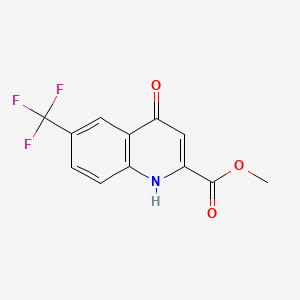 molecular formula C12H8F3NO3 B3419355 Methyl 4-hydroxy-6-(trifluoromethyl)quinoline-2-carboxylate CAS No. 1422284-64-7