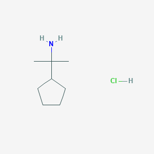 molecular formula C8H18ClN B3419361 2-Cyclopentylpropan-2-amine hydrochloride CAS No. 1423027-16-0
