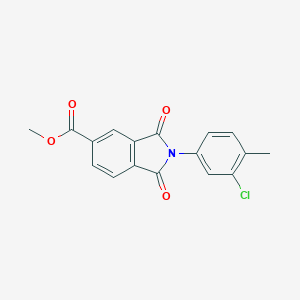 molecular formula C17H12ClNO4 B341938 methyl 2-(3-chloro-4-methylphenyl)-1,3-dioxo-2,3-dihydro-1H-isoindole-5-carboxylate 