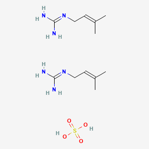 molecular formula C12H28N6O4S B3419394 bis(N''-(3-methylbut-2-en-1-yl)guanidine), sulfuric acid CAS No. 14279-86-8