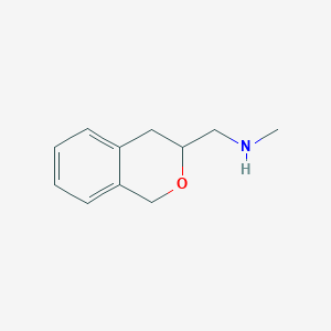 B3419400 (3,4-dihydro-1H-2-benzopyran-3-ylmethyl)(methyl)amine CAS No. 1428234-20-1