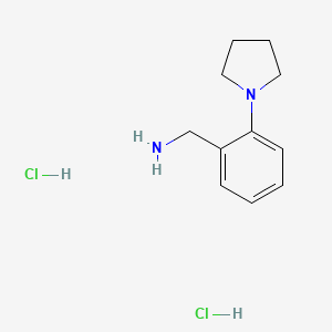 molecular formula C11H17ClN2 B3419423 1-(2-Pyrrolidin-1-ylphenyl)methanamine dihydrochloride CAS No. 1431966-79-8