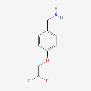 molecular formula C9H11F2NO B3419427 1-[4-(2,2-二氟乙氧基)苯基]甲胺 CAS No. 1431968-12-5