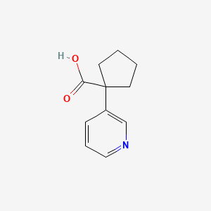 molecular formula C11H13NO2 B3419463 环戊烷羧酸，1-(3-吡啶基)- CAS No. 143619-74-3