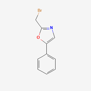 molecular formula C10H8BrNO B3419468 2-(Bromomethyl)-5-phenyloxazole CAS No. 14372-43-1