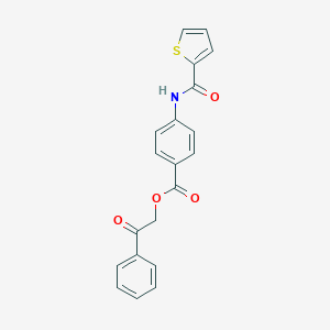molecular formula C20H15NO4S B341964 phenacyl 4-(thiophene-2-carbonylamino)benzoate 