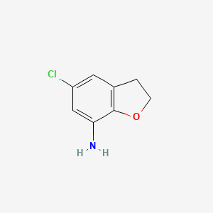 molecular formula C8H8ClNO B3419662 5-Chloro-2,3-dihydro-1-benzofuran-7-amine CAS No. 150805-90-6