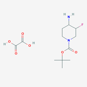 molecular formula C12H21FN2O6 B3419961 tert-Butyl 4-amino-3-fluoropiperidine-1-carboxylate oxalate CAS No. 1628557-02-7