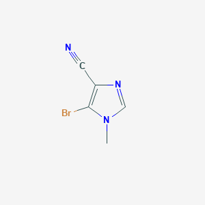 molecular formula C5H4BrN3 B3420013 5-Bromo-1-methyl-1H-imidazole-4-carbonitrile CAS No. 1669415-69-3