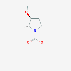 molecular formula C10H19NO3 B3420267 tert-butyl (2R,3S)-3-hydroxy-2-methylpyrrolidine-1-carboxylate CAS No. 1807941-04-3