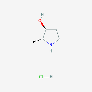 molecular formula C5H12ClNO B3420270 (2R,3S)-2-Methylpyrrolidin-3-ol hydrochloride CAS No. 1807941-32-7