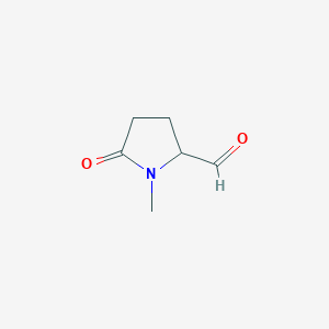 molecular formula C6H9NO2 B3420315 1-Methyl-5-oxopyrrolidine-2-carbaldehyde CAS No. 1824352-55-7