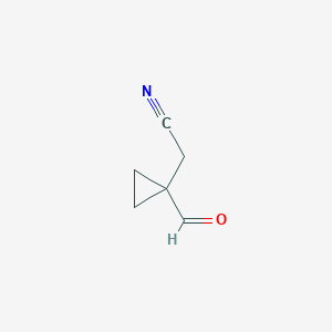 molecular formula C6H7NO B3420363 1-formylCyclopropaneacetonitrile CAS No. 185516-78-3