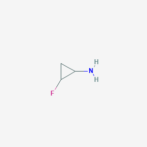molecular formula C3H6FN B034204 2-Fluoro-cyclopropanamine CAS No. 105919-28-6