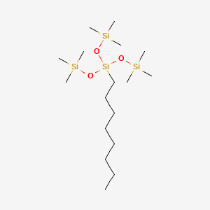 molecular formula C17H44O3Si4 B3420418 三硅氧烷，1,1,1,5,5,5-六甲基-3-辛基-3-[(三甲基甲硅烷基)氧基]- CAS No. 187592-85-4