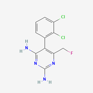 molecular formula C11H9Cl2FN4 B3420437 2,4-Pyrimidinediamine, 5-(2,3-dichlorophenyl)-6-(fluoromethyl)- CAS No. 189013-61-4
