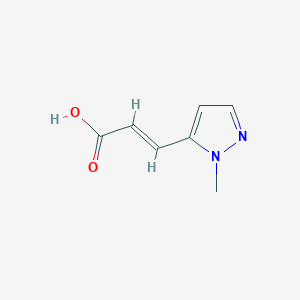 molecular formula C7H8N2O2 B3420453 3-(1-甲基-1H-吡唑-5-基)丙烯酸 CAS No. 1899946-14-5