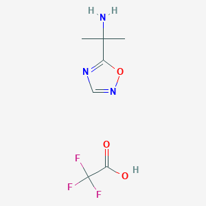 molecular formula C7H10F3N3O3 B3420486 2-(1,2,4-Oxadiazol-5-yl)propan-2-amine, trifluoroacetic acid CAS No. 1909337-38-7