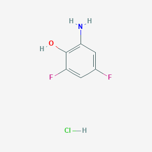 molecular formula C6H6ClF2NO B3420519 2-Amino-4,6-difluorophenol hydrochloride CAS No. 192583-00-9