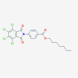 molecular formula C22H19Cl4NO4 B342052 Heptyl 4-(4,5,6,7-tetrachloro-1,3-dioxoisoindol-2-yl)benzoate 