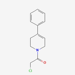 molecular formula C13H14ClNO B3420553 ethanone, 2-chloro-1-(3,6-dihydro-4-phenyl-1(2H)-pyridinyl)- CAS No. 194669-37-9