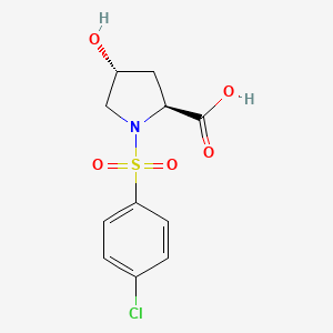 molecular formula C11H12ClNO5S B3420570 (2S,4R)-1-(4-Chlorobenzenesulfonyl)-4-hydroxypyrrolidine-2-carboxylic acid CAS No. 1955474-72-2