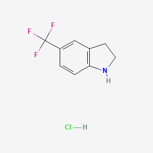 molecular formula C9H9ClF3N B3420601 5-(Trifluoromethyl)indoline hydrochloride CAS No. 1956318-22-1