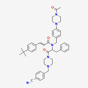 N-[[4-(4-acetylpiperazin-1-yl)phenyl]methyl]-3-(4-tert-butylphenyl)-N-[1-[4-[(4-cyanophenyl)methyl]piperazin-1-yl]-1-oxo-3-phenylpropan-2-yl]prop-2-enamide