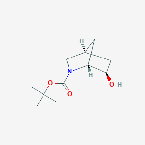 molecular formula C11H19NO3 B3420657 Tert-butyl (1R,4S,6R)-6-hydroxy-2-azabicyclo[2.2.1]heptane-2-carboxylate CAS No. 198835-02-8