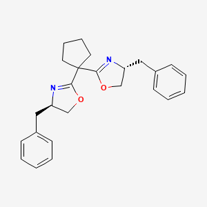 molecular formula C25H28N2O2 B3420733 (4R,4'R)-2,2'-Cyclopentylidenebis[4,5-dihydro-4-(phenylmethyl)oxazole] CAS No. 2005443-99-0