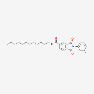 molecular formula C28H35NO4 B342076 Dodecyl 2-(3-methylphenyl)-1,3-dioxoisoindole-5-carboxylate 