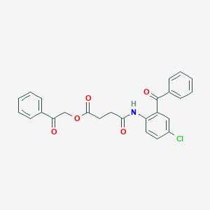 molecular formula C25H20ClNO5 B342081 Phenacyl 4-(2-benzoyl-4-chloroanilino)-4-oxobutanoate 