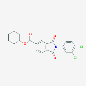 molecular formula C21H17Cl2NO4 B342084 Cyclohexyl 2-(3,4-dichlorophenyl)-1,3-dioxoisoindole-5-carboxylate 