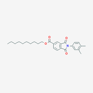 molecular formula C27H33NO4 B342091 Decyl 2-(3,4-dimethylphenyl)-1,3-dioxoisoindole-5-carboxylate 