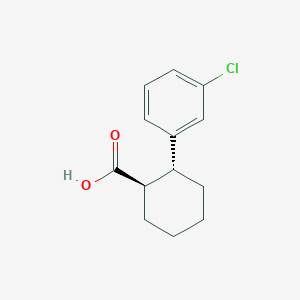 molecular formula C13H15ClO2 B3420923 (1R,2R)-2-(3-chlorophenyl)cyclohexane-1-carboxylic acid CAS No. 2059908-45-9