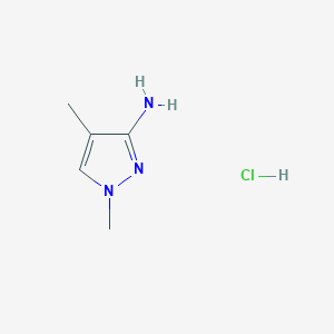 molecular formula C5H10ClN3 B3420932 1,4-dimethyl-1H-pyrazol-3-amine hydrochloride CAS No. 2060026-28-8