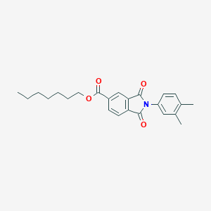 molecular formula C24H27NO4 B342094 Heptyl 2-(3,4-dimethylphenyl)-1,3-dioxoisoindole-5-carboxylate 
