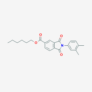 molecular formula C23H25NO4 B342095 Hexyl 2-(3,4-dimethylphenyl)-1,3-dioxoisoindole-5-carboxylate 