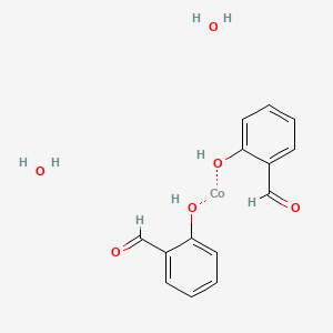 molecular formula C14H14CoO5 B3420989 Cobalt;2-hydroxybenzaldehyde;dihydrate CAS No. 207124-67-2