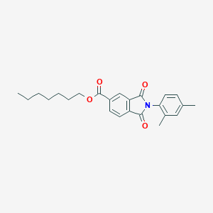 molecular formula C24H27NO4 B342100 Heptyl 2-(2,4-dimethylphenyl)-1,3-dioxoisoindole-5-carboxylate 