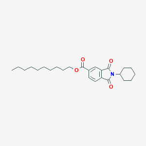 molecular formula C25H35NO4 B342103 Decyl 2-cyclohexyl-1,3-dioxoisoindole-5-carboxylate 