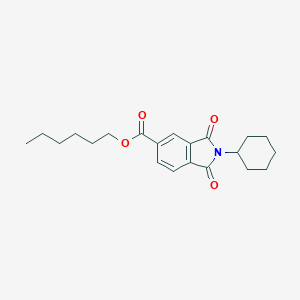 molecular formula C21H27NO4 B342106 Hexyl 2-cyclohexyl-1,3-dioxoisoindole-5-carboxylate 