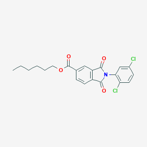 molecular formula C21H19Cl2NO4 B342111 Hexyl 2-(2,5-dichlorophenyl)-1,3-dioxo-5-isoindolinecarboxylate 