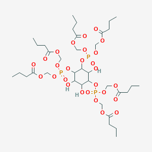 B3421124 [[3,4-Bis[bis(butanoyloxymethoxy)phosphoryloxy]-2,5,6-trihydroxycyclohexyl]oxy-(butanoyloxymethoxy)phosphoryl]oxymethyl butanoate CAS No. 209479-81-2