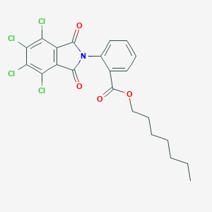molecular formula C22H19Cl4NO4 B342116 Heptyl 2-(4,5,6,7-tetrachloro-1,3-dioxoisoindol-2-yl)benzoate 