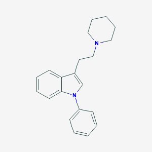 molecular formula C21H24N2 B034214 Indole, 1-phenyl-3-(2-piperidinoethyl)- CAS No. 110331-76-5