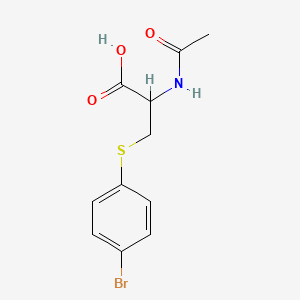molecular formula C11H12BrNO3S B3421402 2-(ACETYLAMINO)-3-[(4-BROMOPHENYL)SULFANYL]PROPANOIc acid CAS No. 21462-47-5